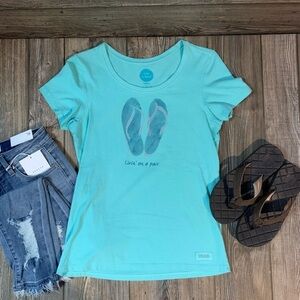 Life is Good Mint Green Tee
